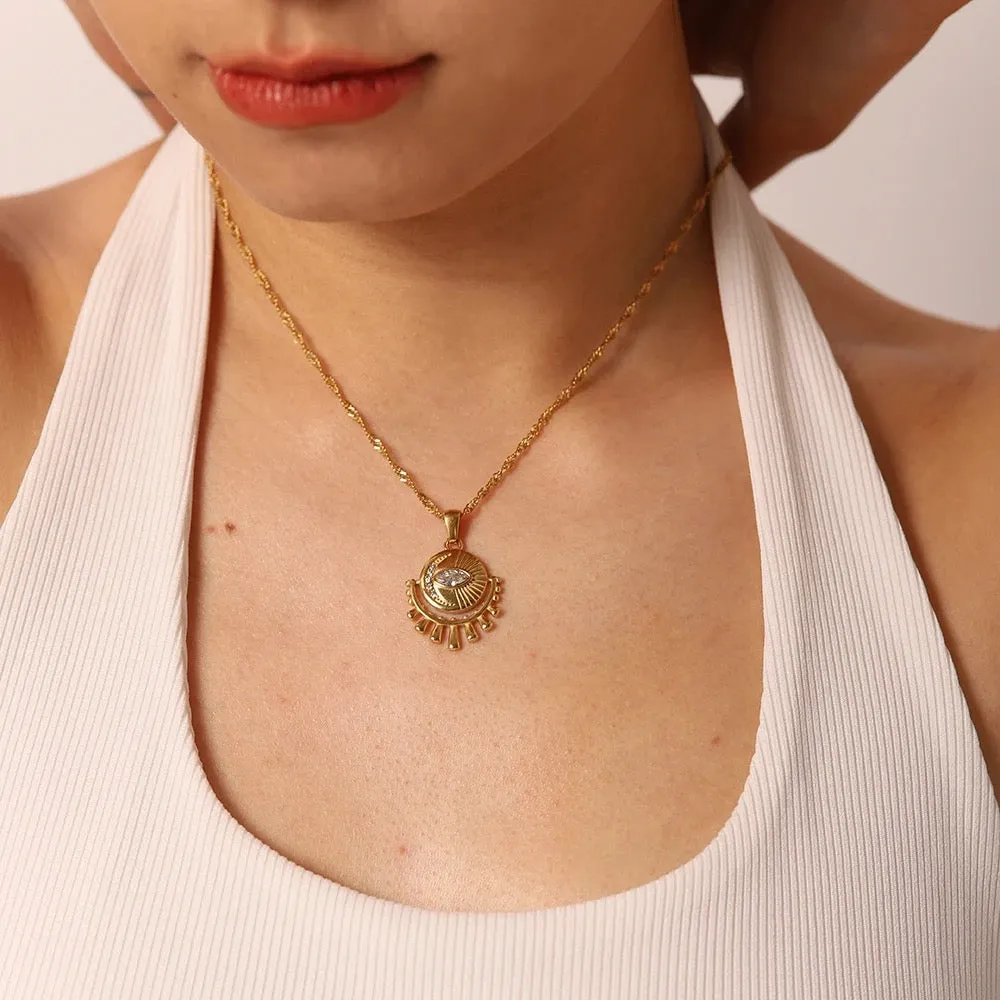 Boho & Mala Stainless Steel/ Gold Plated Necklace