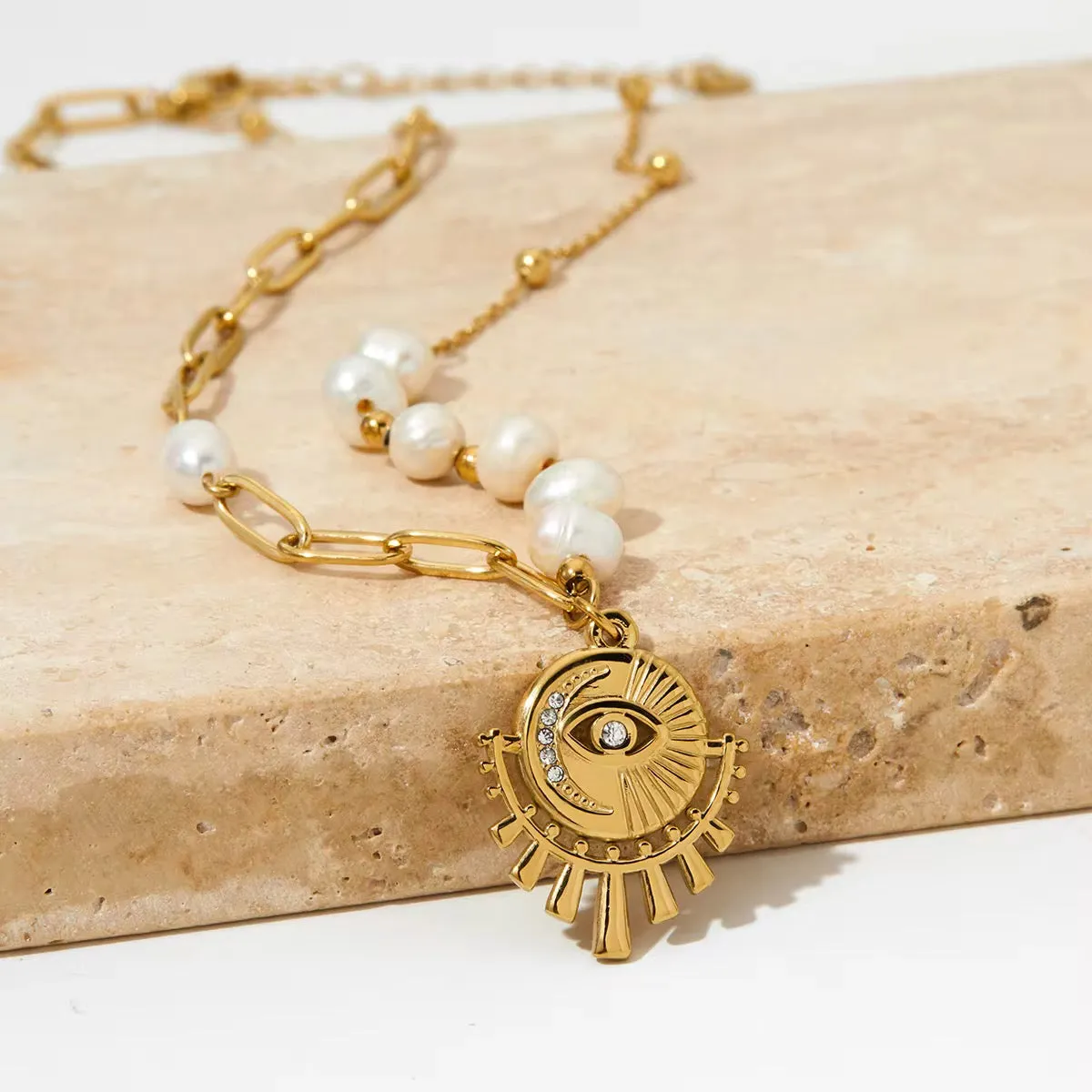 Boho & Mala Stainless Steel/ Gold Plated Necklace