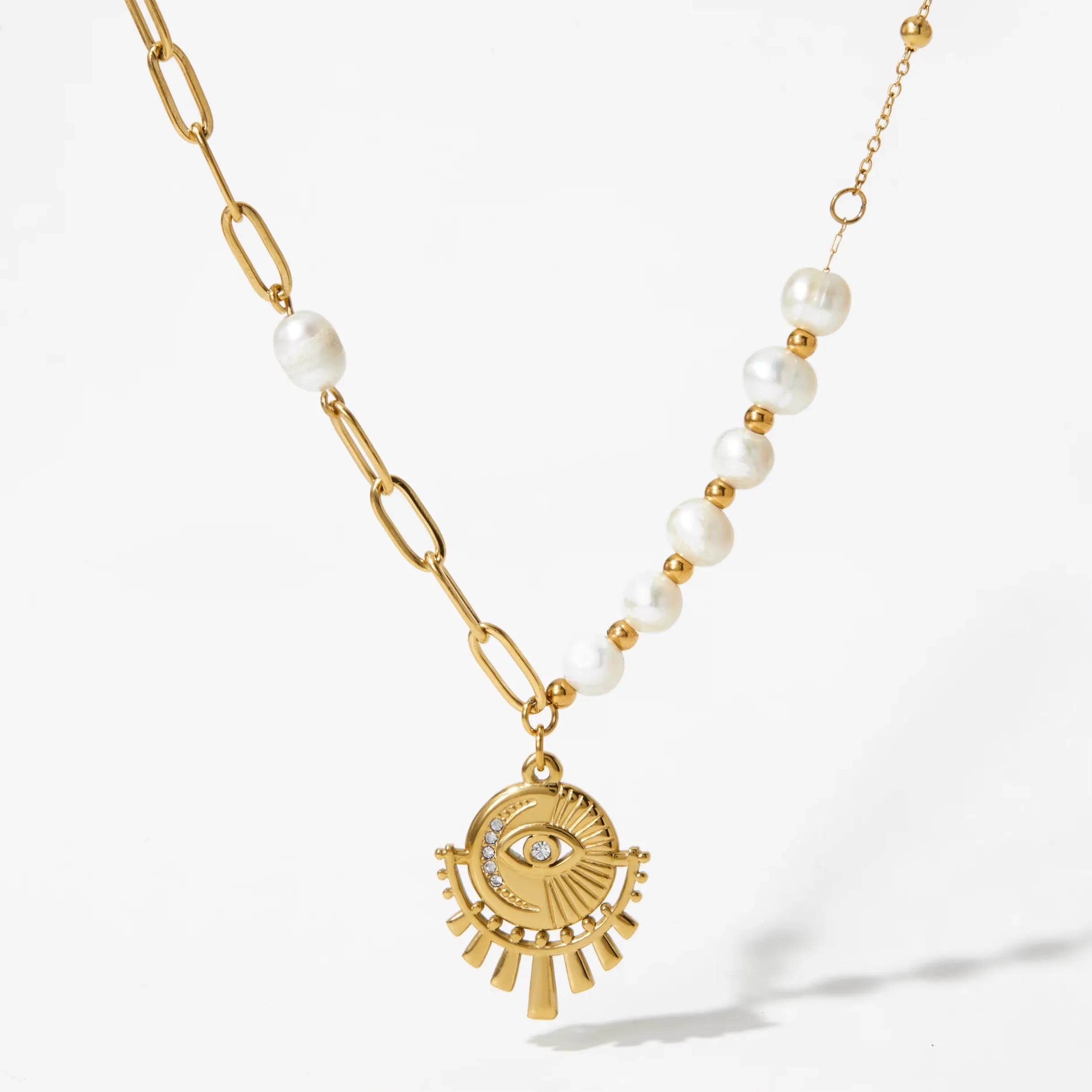 Boho & Mala Stainless Steel/ Gold Plated Necklace