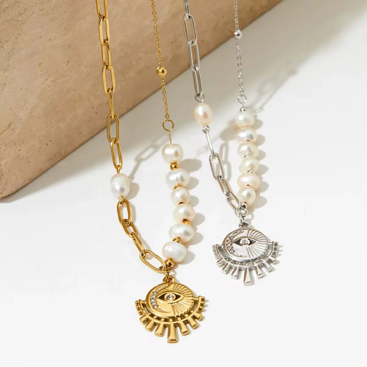 Boho & Mala Stainless Steel/ Gold Plated Necklace