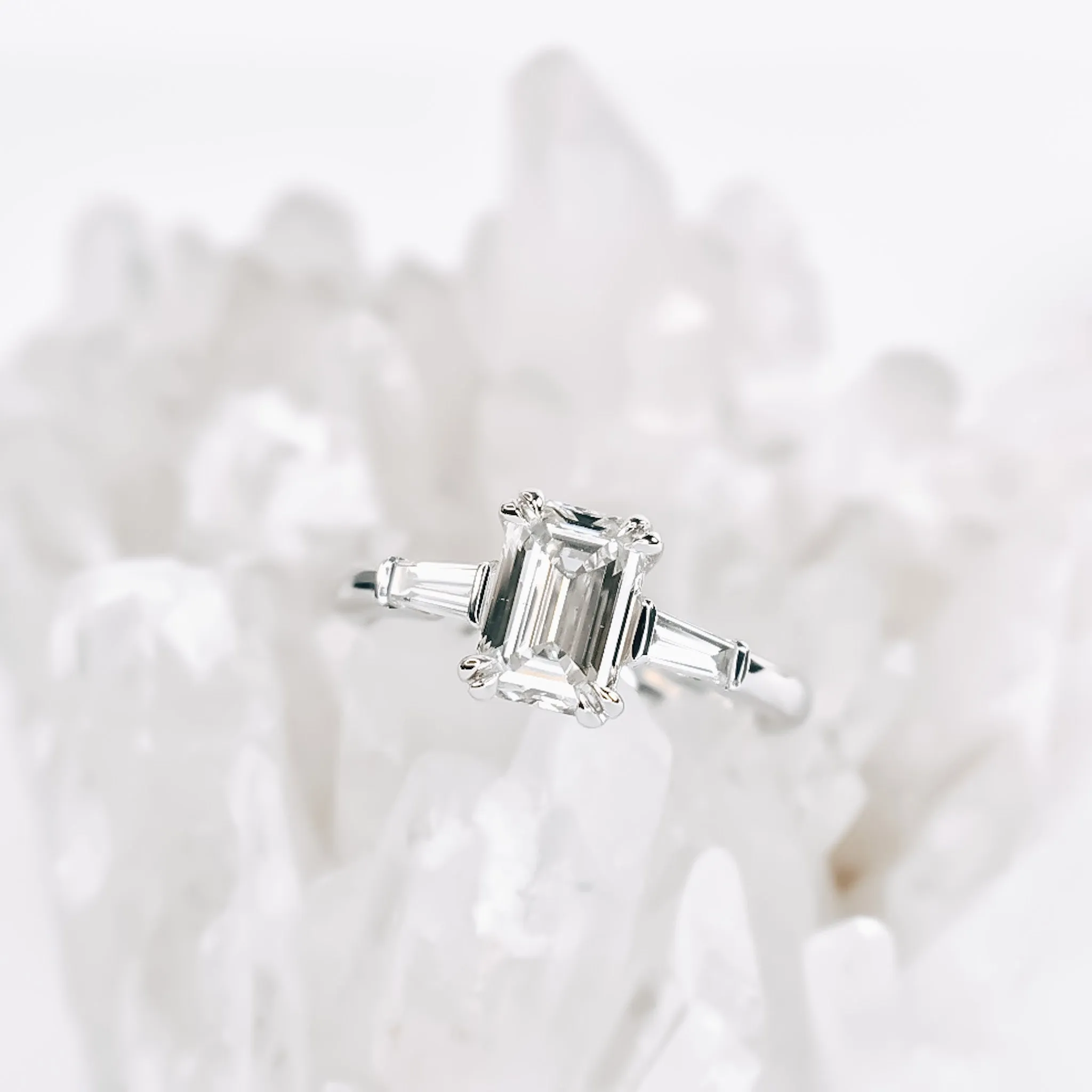 Brooklyn Emerald Cut Diamond Engagement Ring