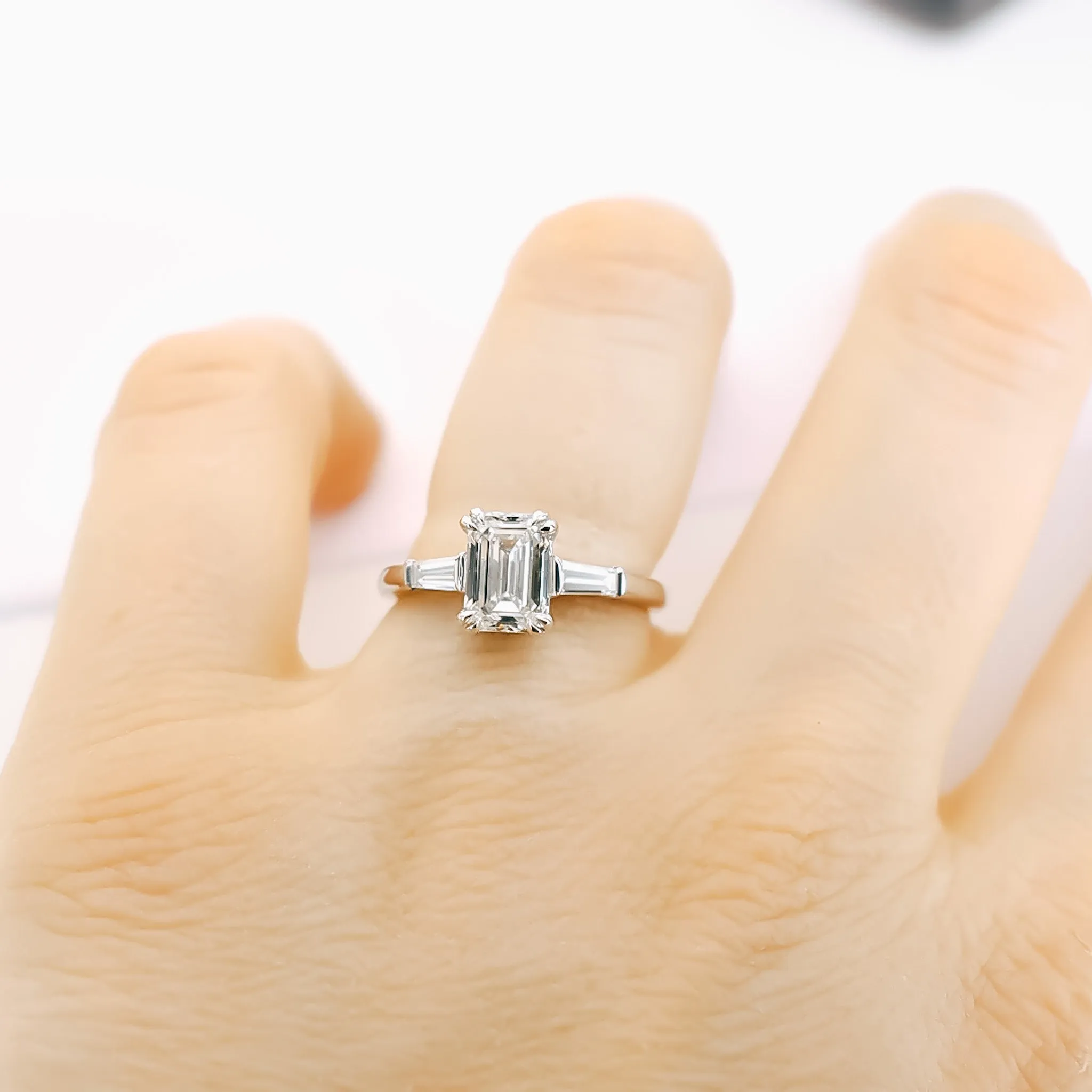 Brooklyn Emerald Cut Diamond Engagement Ring