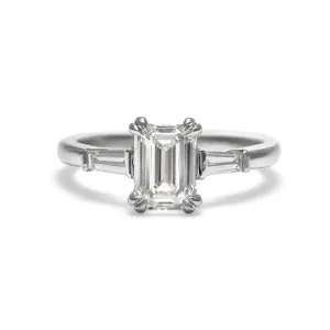 Brooklyn Emerald Cut Diamond Engagement Ring