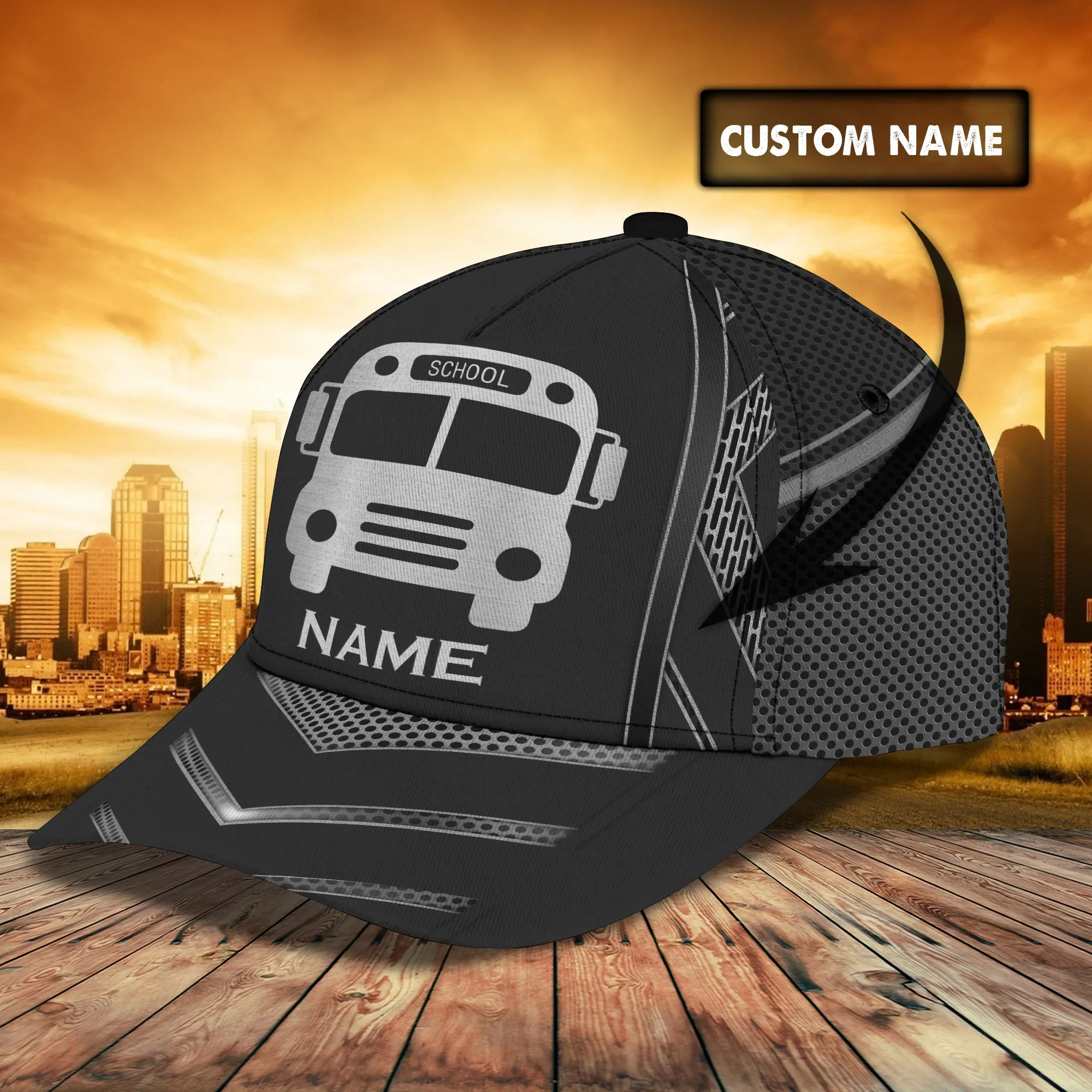 Bus - Personalized Name Cap