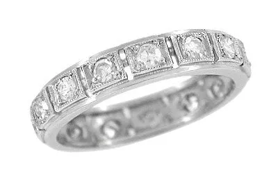 Cannondale Vintage Platinum Mid Century Diamond Eternity Band - Size 6