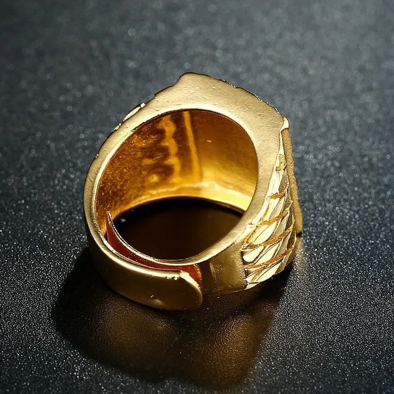Celtic Eagle Golden Copper Ring