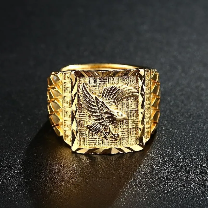 Celtic Eagle Golden Copper Ring