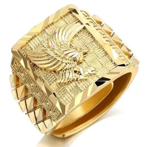 Celtic Eagle Golden Copper Ring