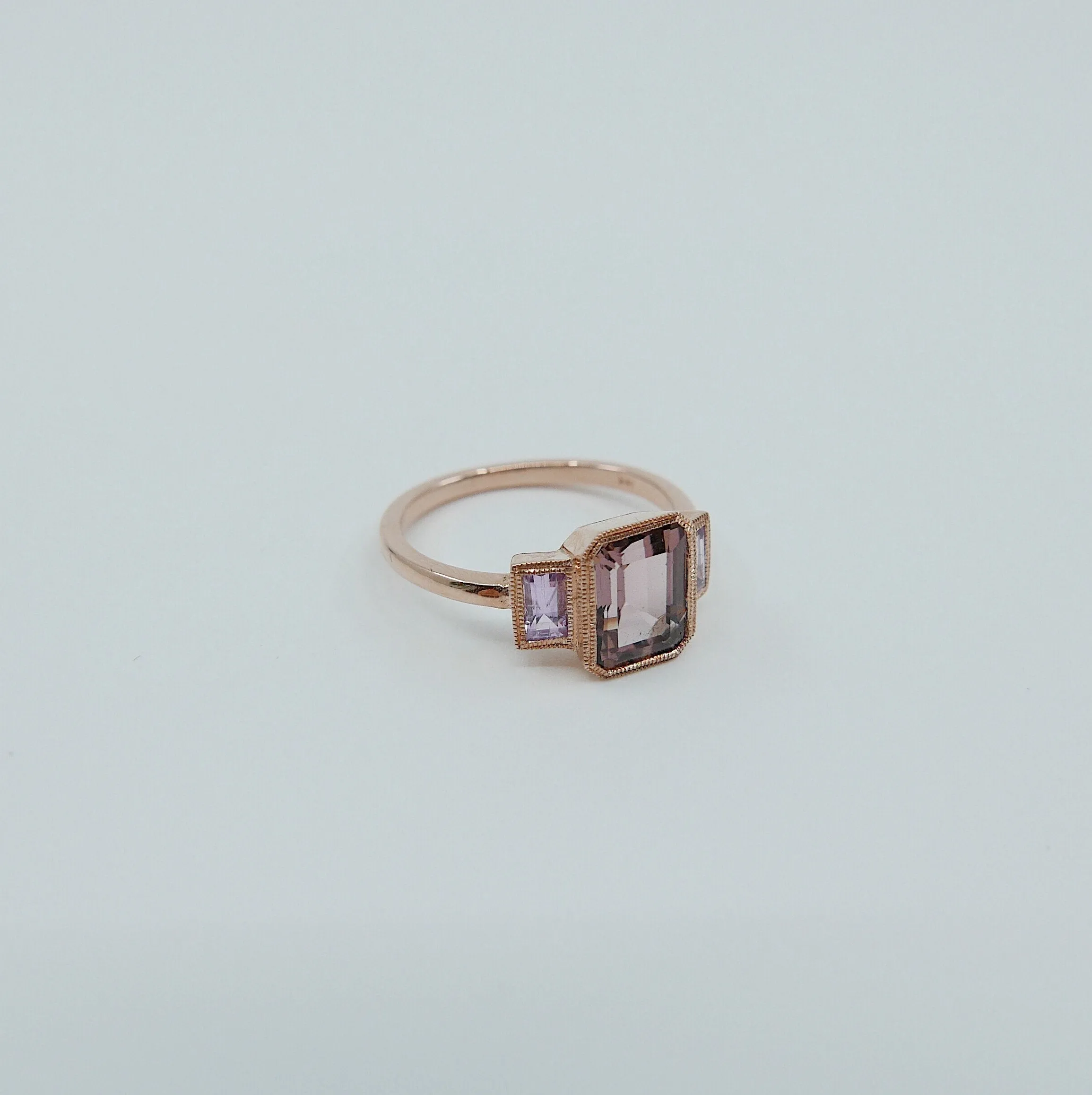 Charlotte Three Stone Bi-Color Tourmaline Ring