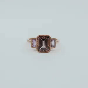 Charlotte Three Stone Bi-Color Tourmaline Ring