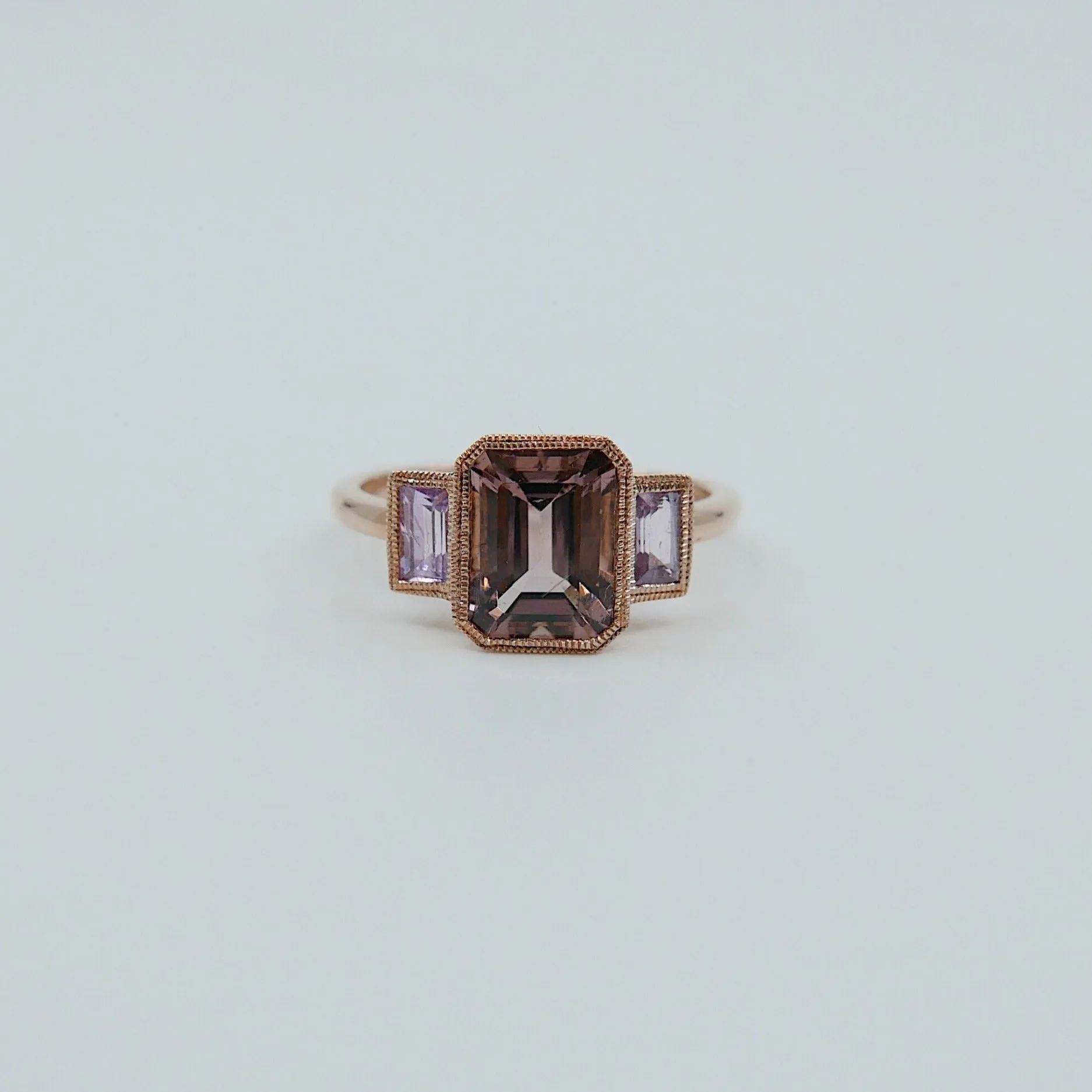 Charlotte Three Stone Bi-Color Tourmaline Ring