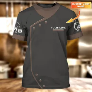 Chef - Personalized Name 3D Tshirt