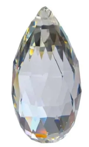 Clear Faceted Oval Ball Chandelier Crystal Prism