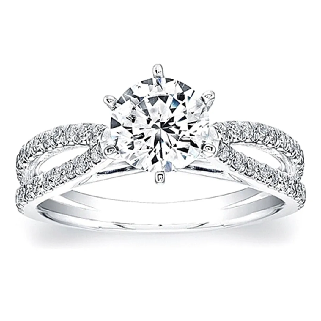 Coast Diamond Split Shank Diamond Engagement Ring