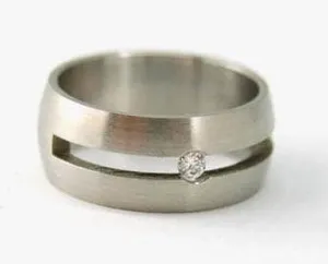Created Diamond Stud Men's Ring Band