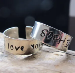Custom Band - Personalized Name Ring