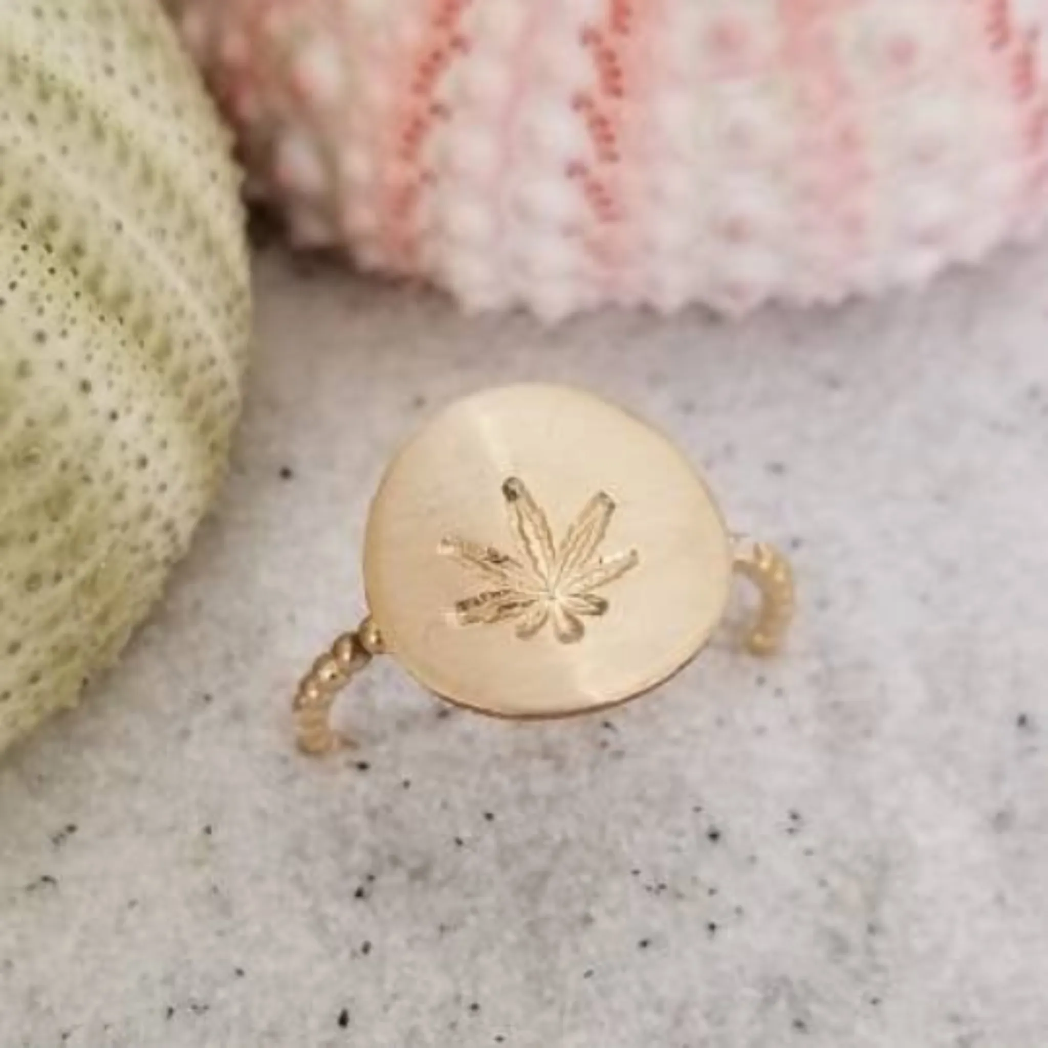 Custom Design Stamp Disc Ring - Sterling, Gold, or Rose Gold