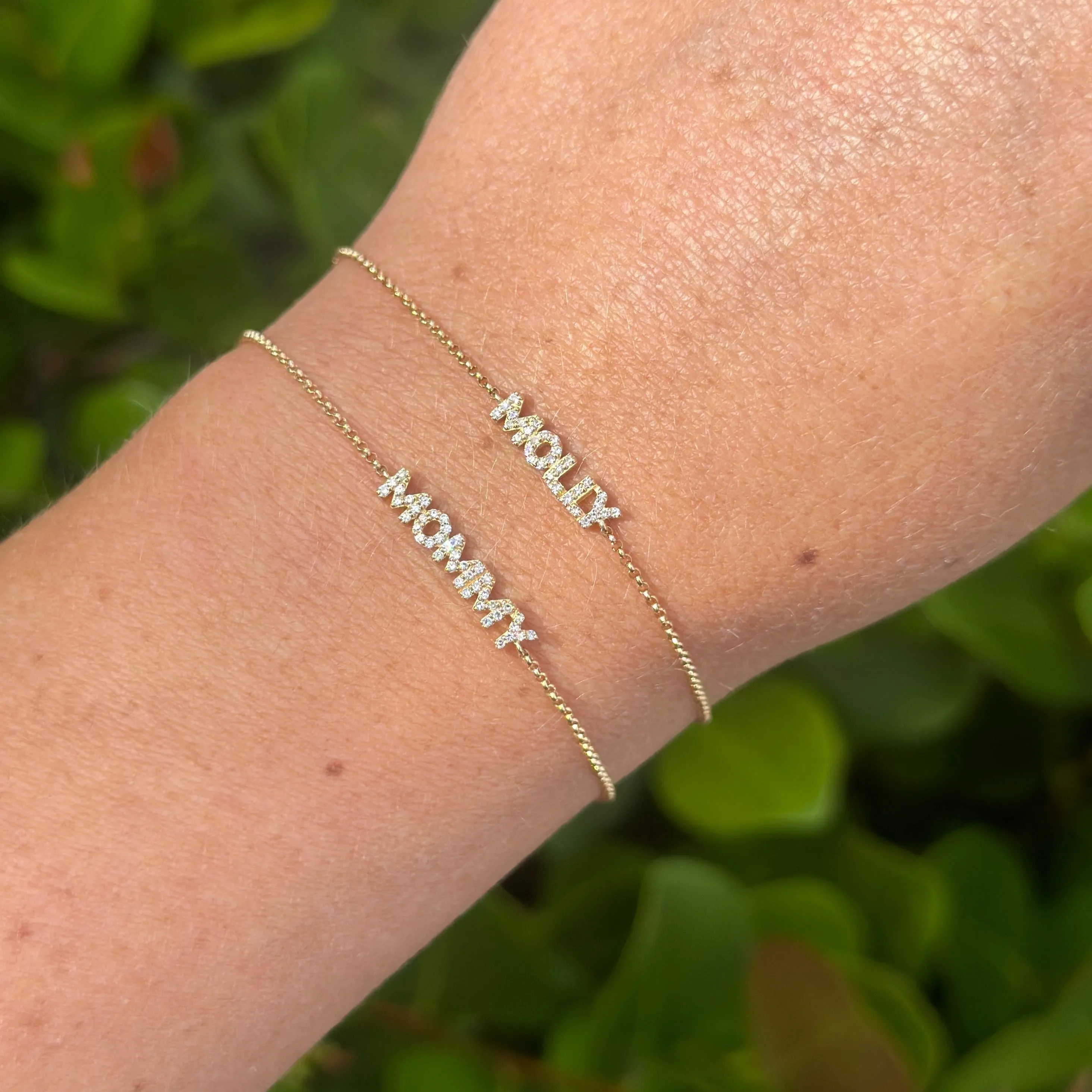 Custom Diamond Name Bracelet
