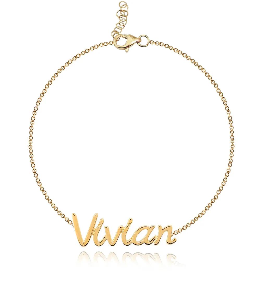 Cutout Gold Name Bracelet