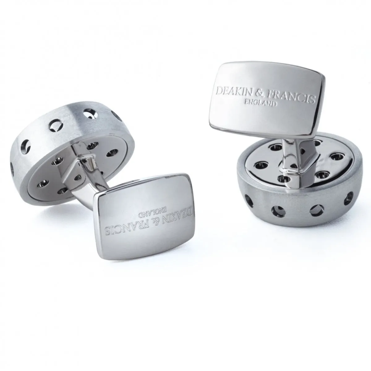 Deakin and Francis Fundamentals Mechanicals Jet Turbine Engine in Black and Silver Cufflinks