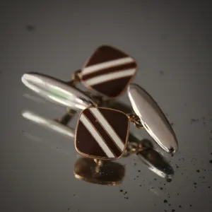 Deco English Enameled Cufflinks