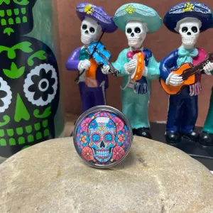 Dia de Los Muertos skull ring