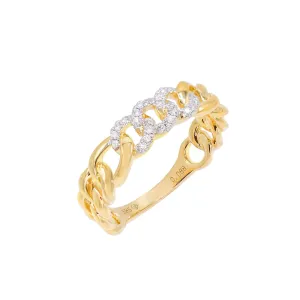 Diamond Chain Ring 14K