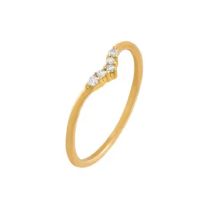 Diamond Chevron Ring 14K