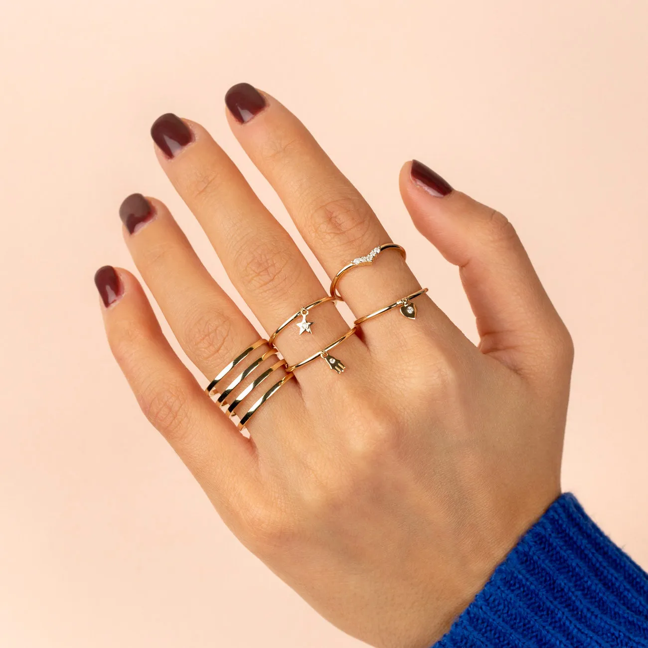Diamond Chevron Ring 14K