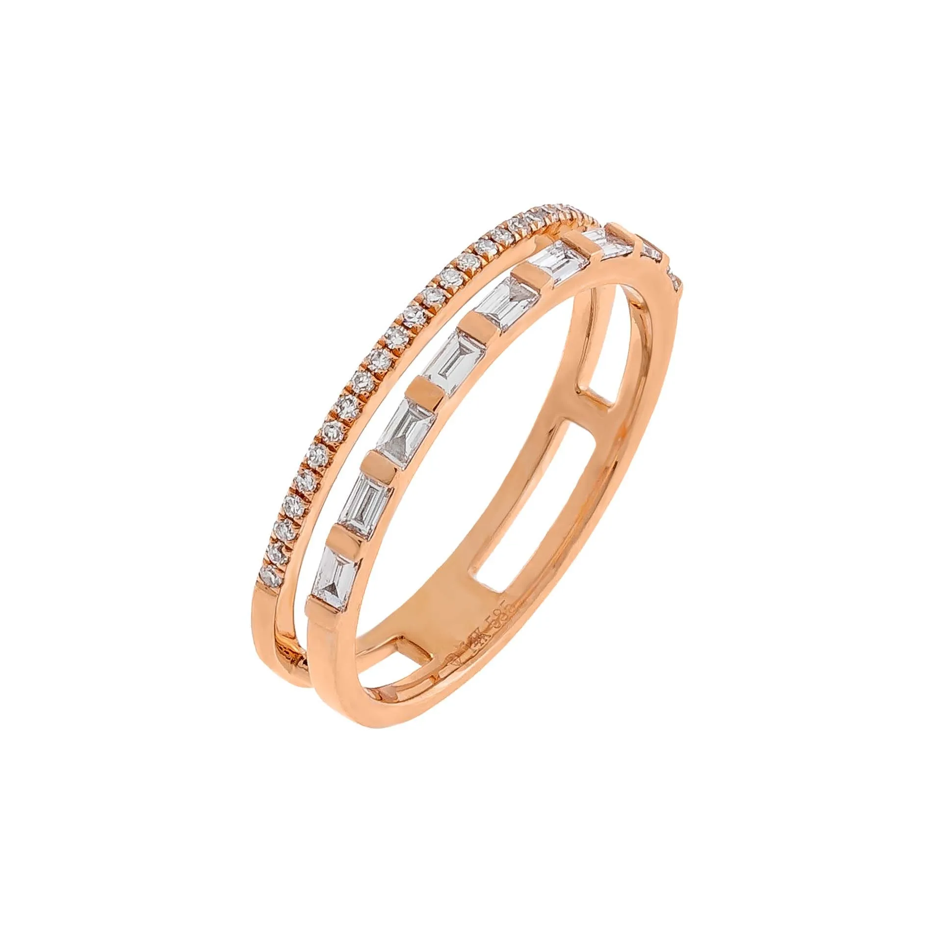 Diamond Double Ring 14K