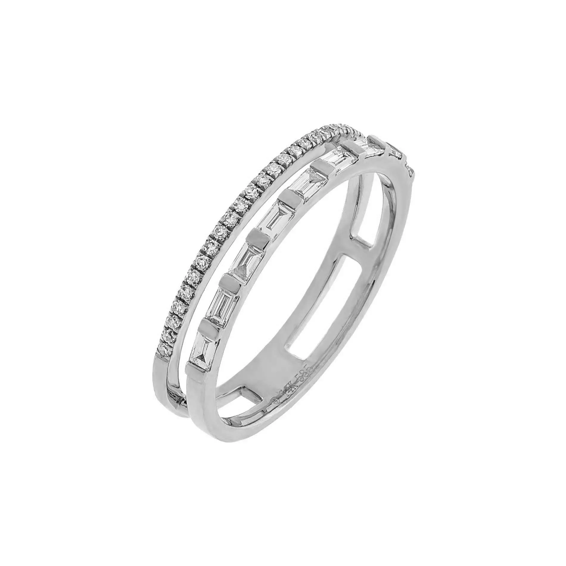 Diamond Double Ring 14K