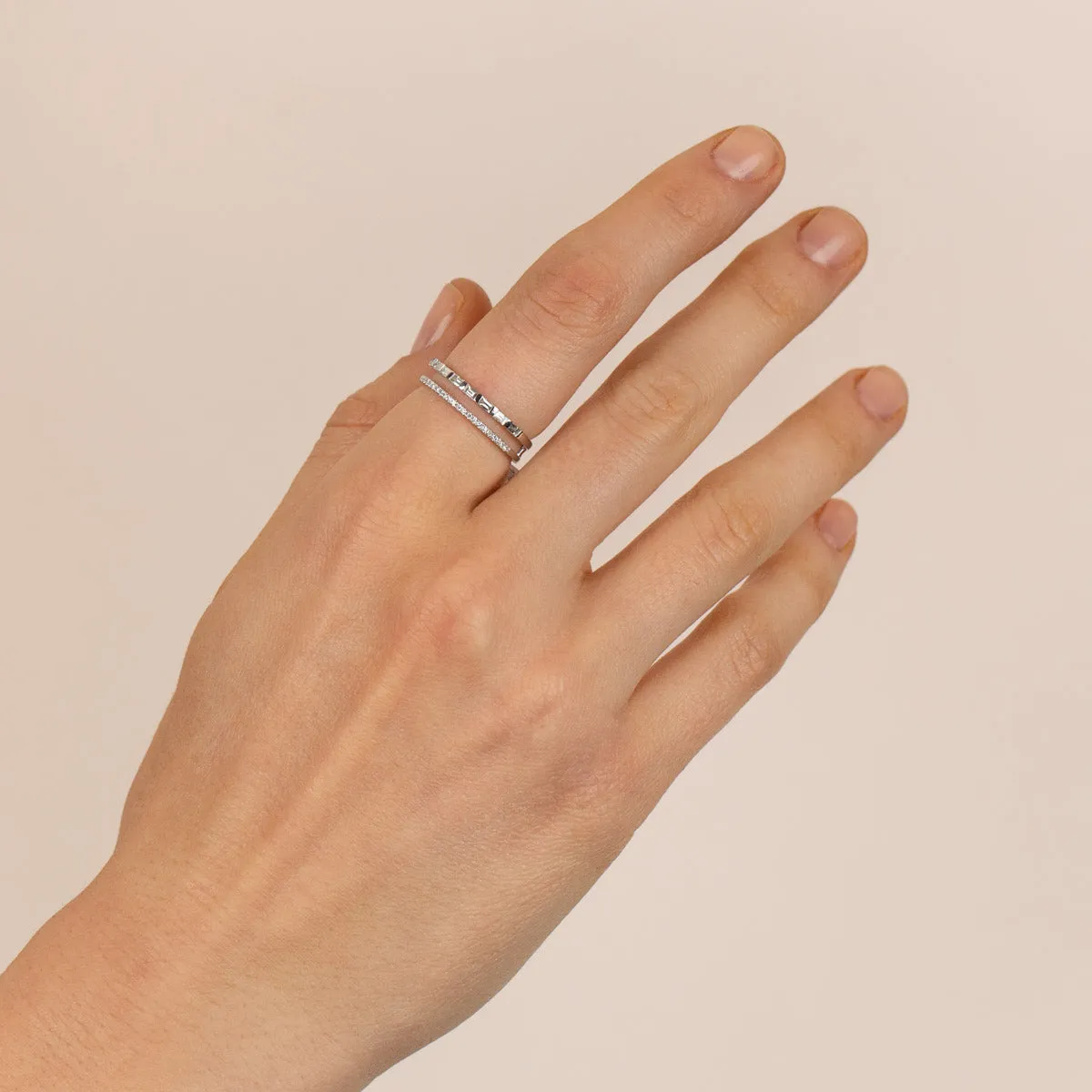 Diamond Double Ring 14K