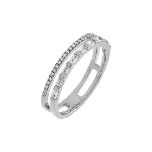 Diamond Double Ring 14K