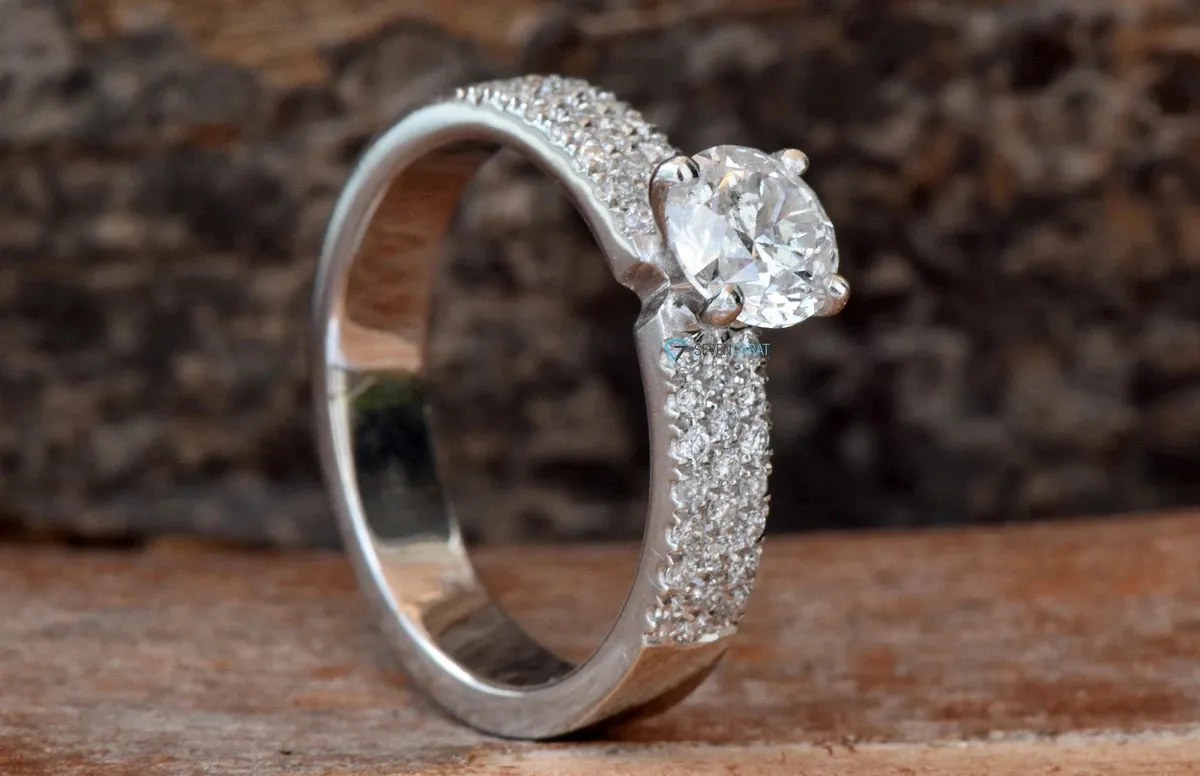 Diamond Engagement Ring 1 ct-art deco engagement ring