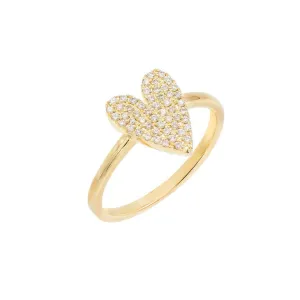 Diamond Heart Ring 14K