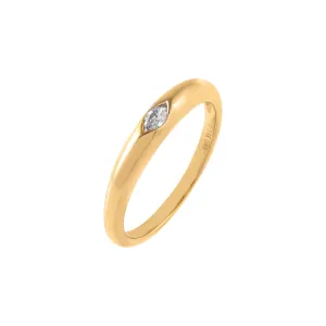 Diamond Marquise Dome Ring 14K