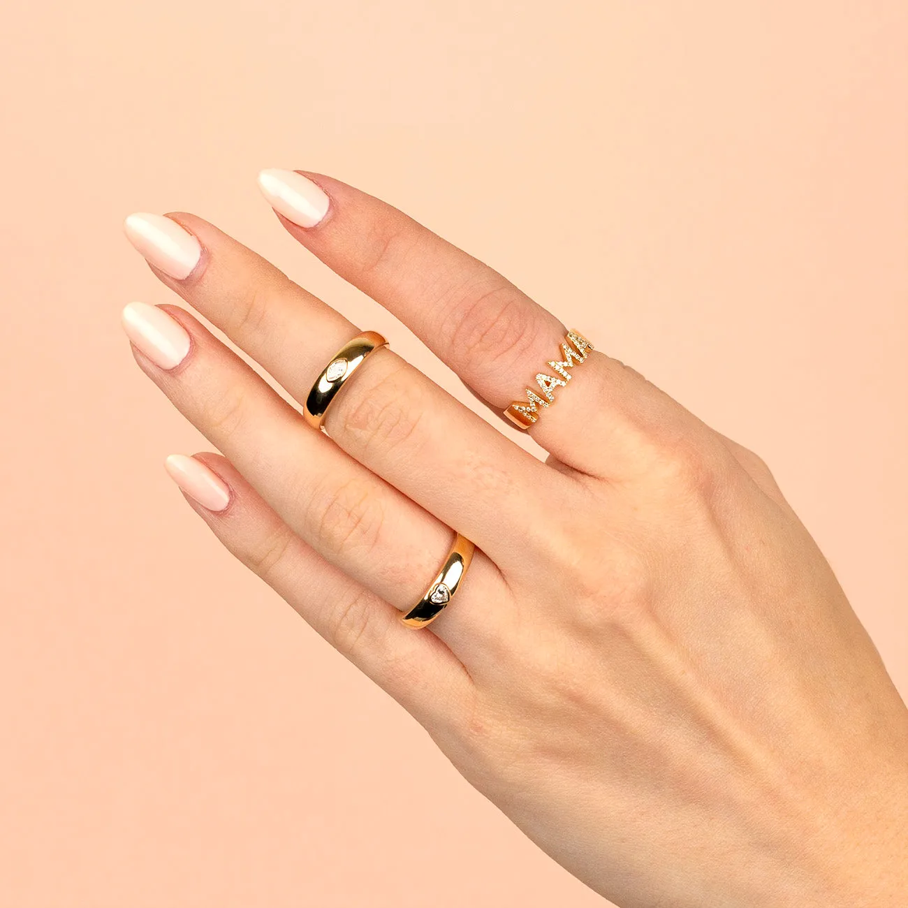 Diamond Marquise Hollow Dome Ring 14K