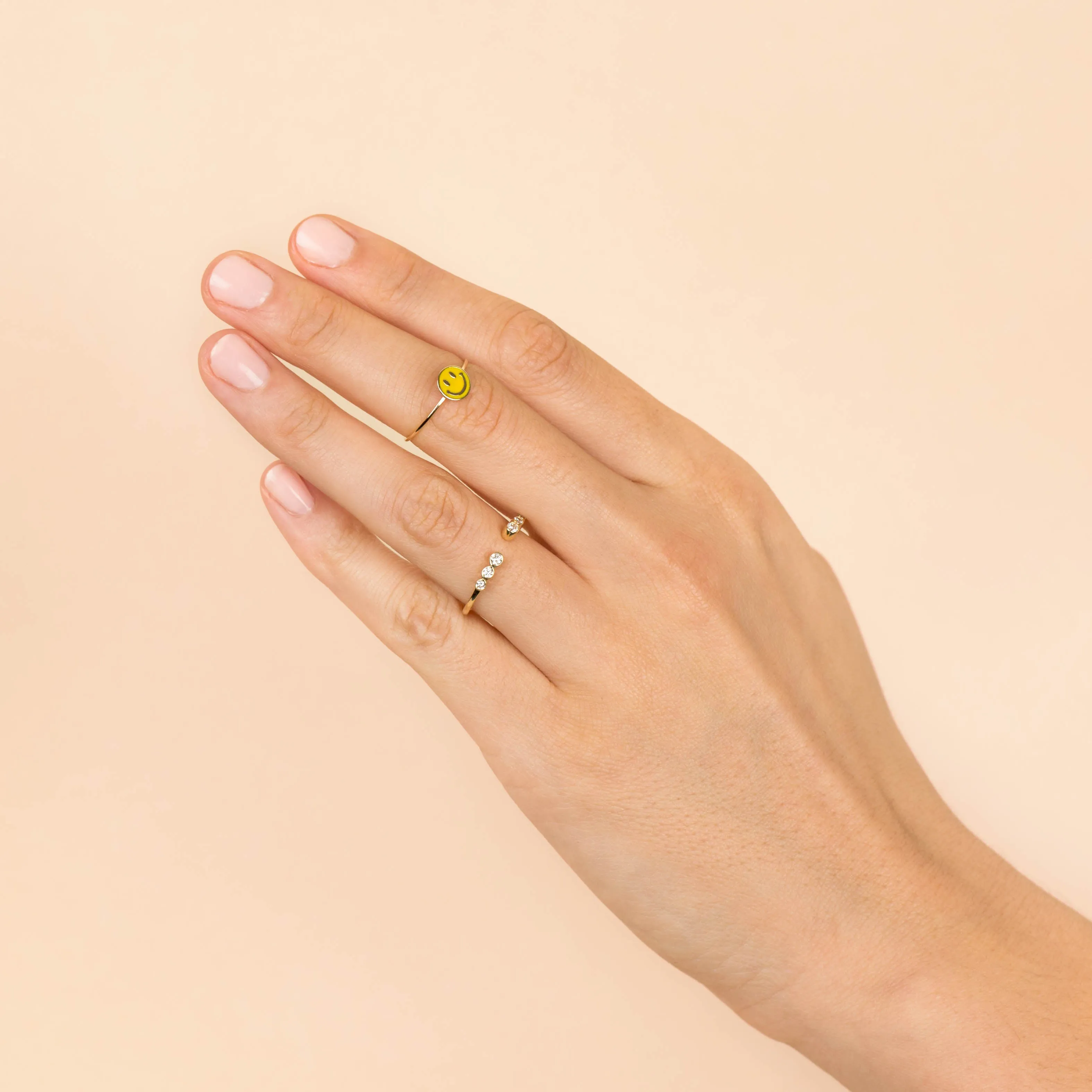 Diamond Multi Bezel Ring 14K