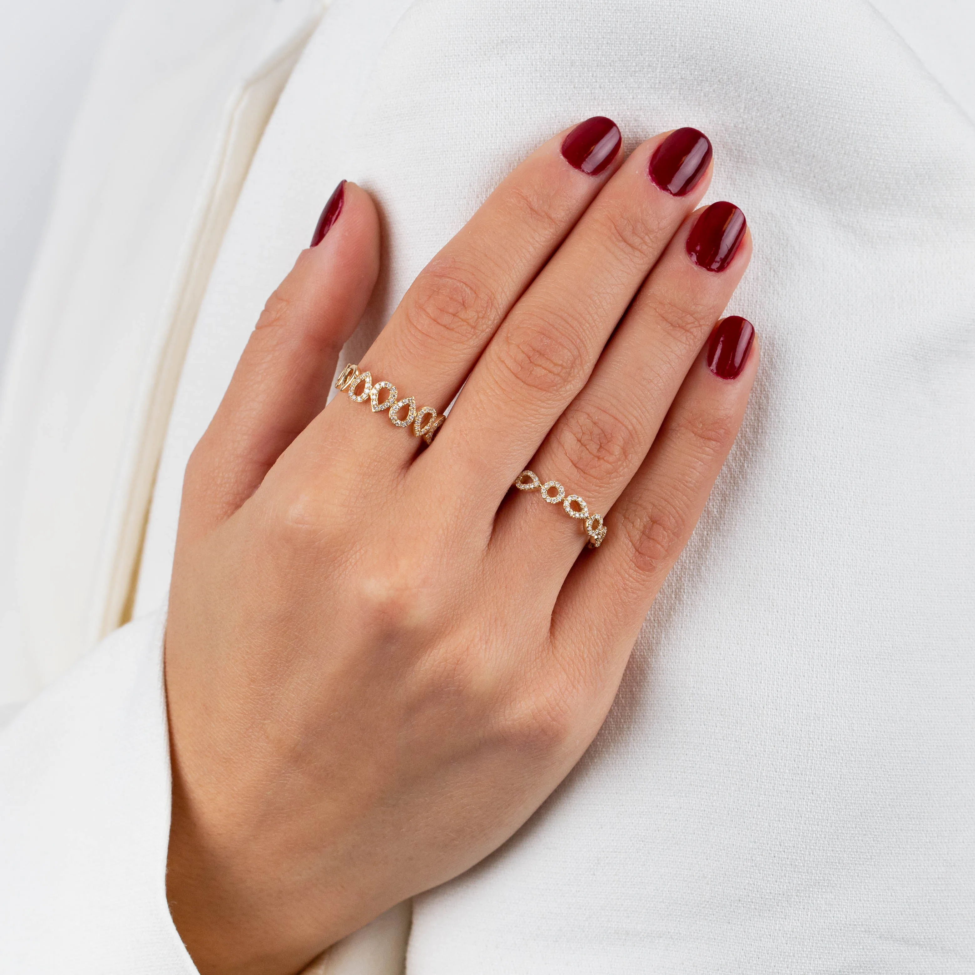 Diamond Pavé Multi Shape Ring 14K