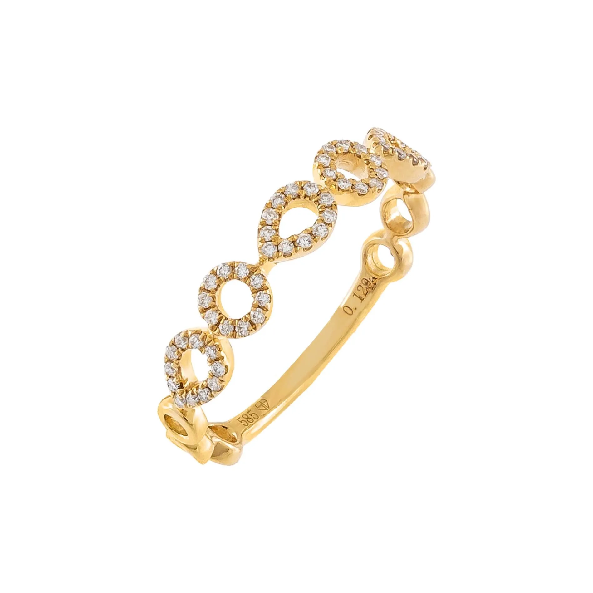 Diamond Pavé Multi Shape Ring 14K