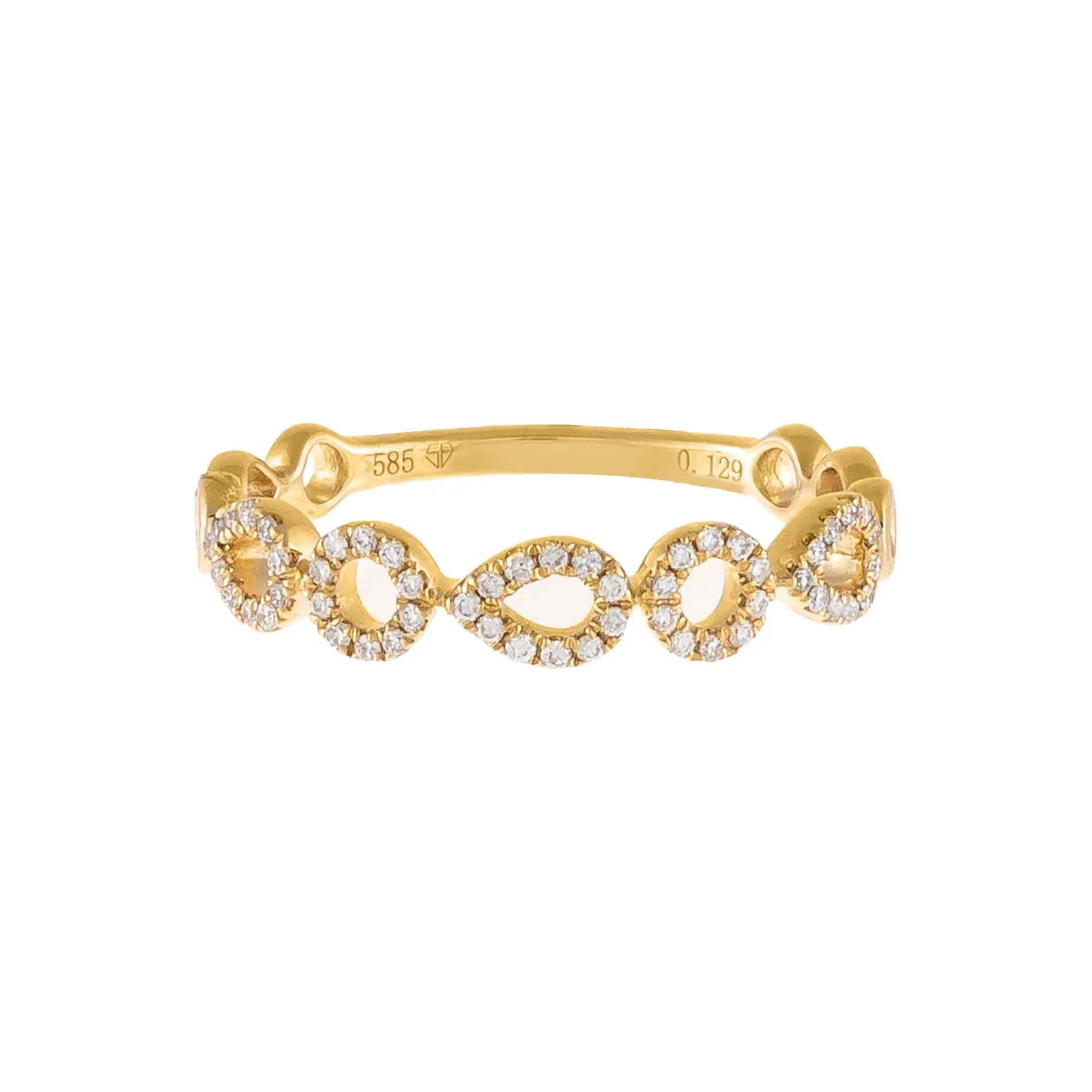 Diamond Pavé Multi Shape Ring 14K
