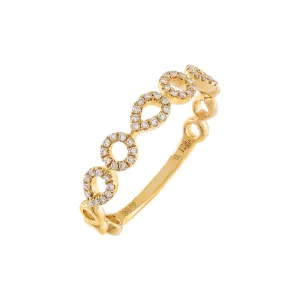 Diamond Pavé Multi Shape Ring 14K