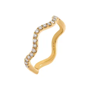 Diamond Squiggly Ring 14K