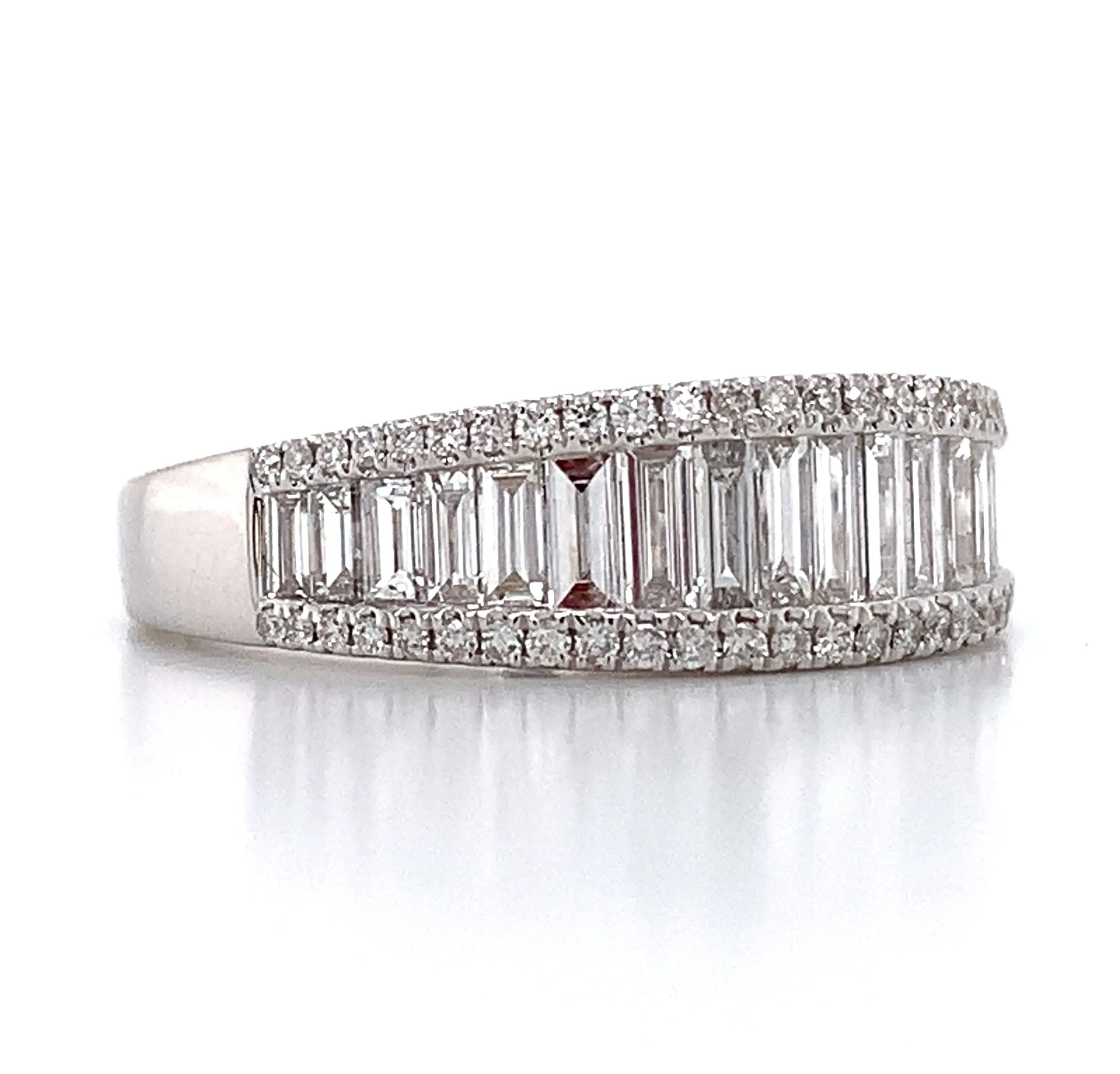 Diamond Three Row Anniversary, Eternity Band 0.97ctw