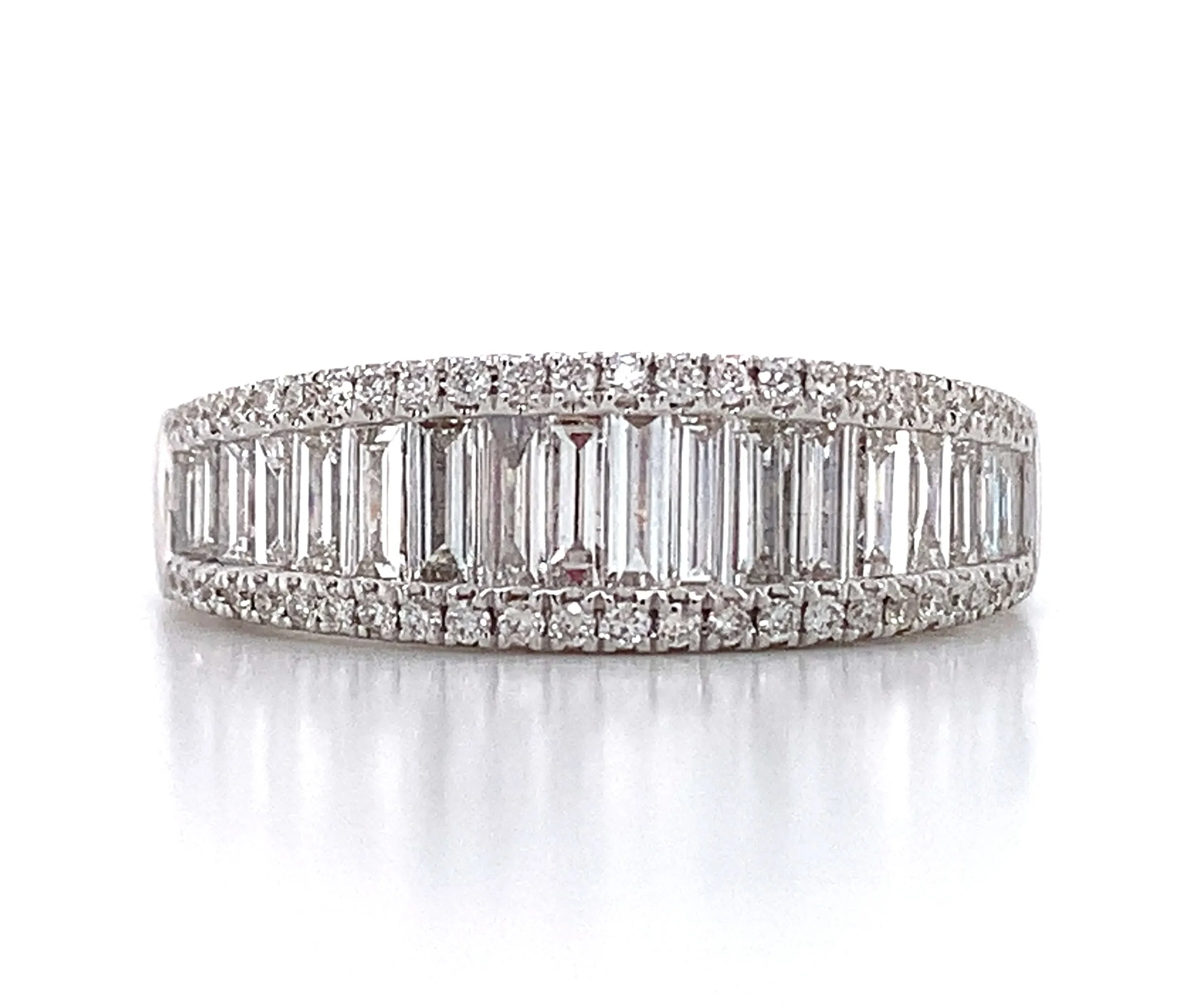Diamond Three Row Anniversary, Eternity Band 0.97ctw