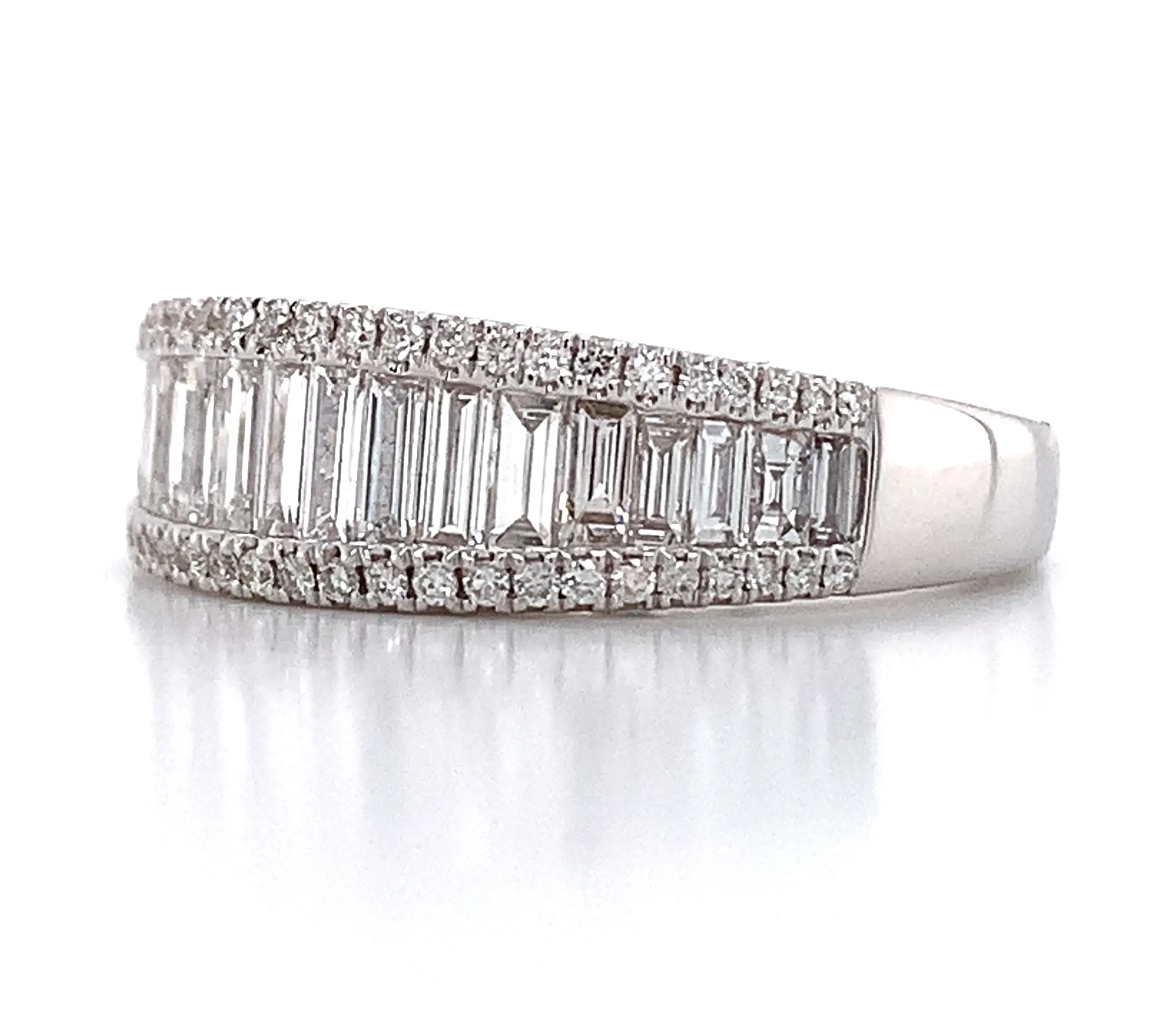Diamond Three Row Anniversary, Eternity Band 0.97ctw
