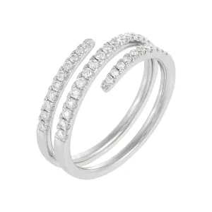 Diamond Triple Row Ring 14K