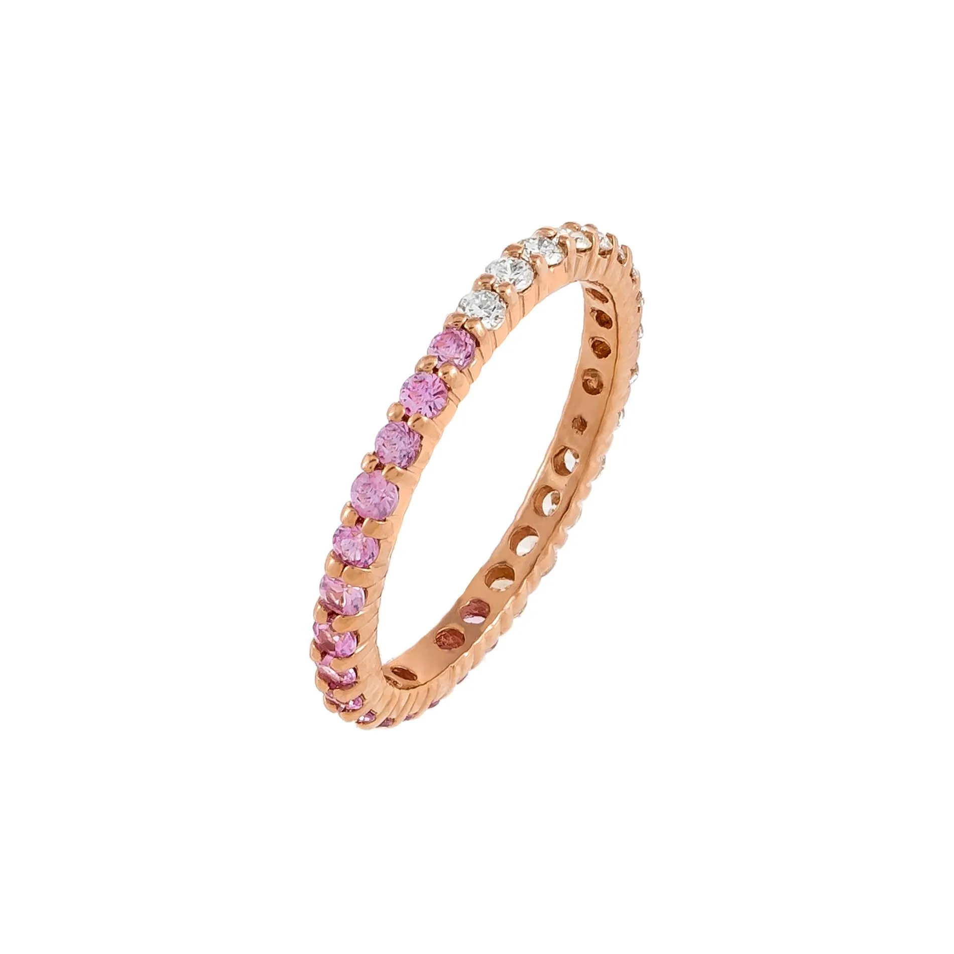 Diamond x Sapphire Pink Band 14K
