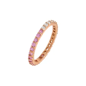 Diamond x Sapphire Pink Band 14K