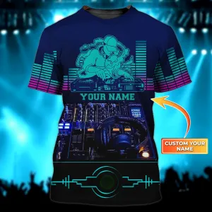 DJ - Personalized Name 3D Tshirt